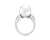 Кольцо из серебра с белой морской Австралийской жемчужиной 11,5-12 мм