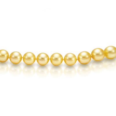 Ожерелье из золотого морского жемчуга Акойя (Япония). Жемчужины 8,5-9 мм. Класс ААА