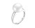 Кольцо из серебра с белой морской Австралийской жемчужиной 11-11,5 мм