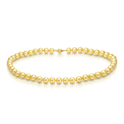 Ожерелье из золотого морского жемчуга Акойя (Япония). Жемчужины 8,5-9 мм