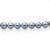 Ожерелье из серого рисообразного речного жемчуга. Жемчужины 9-10 мм