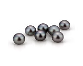 Жемчужина "пуговица" черная пресноводная 4-4,5 мм. Класс высокий