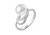 Кольцо из серебра с белой речной жемчужиной 7-7,5 мм
