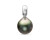 Кулон из серебра с черной морской Таитянской жемчужиной 11,6-11,9 мм