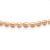 Ожерелье из розового рисообразного речного жемчуга. Жемчужины 7,5-8 мм