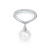 Кольцо из серебра с белой речной барочной жемчужиной 13-14 мм
