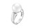 Кольцо из серебра с белой японской речной жемчужиной 12-13 мм