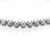 Ожерелье из серебристого круглого речного жемчуга. Жемчужины 8,5-9,5 мм