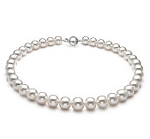 Ожерелье из белого круглого морского Австралийского жемчуга 10,1-13 мм. Качество высокое АА+