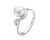 Кольцо из серебра с белой речной жемчужиной 7,5-8,5 мм