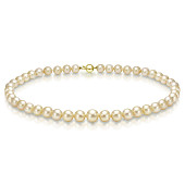 Ожерелье из золотого круглого морского Австралийского жемчуга 10-11,6 мм. Качество высокое АА+