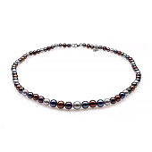 Ожерелье "микс" из цветного морского жемчуга (Южный Китай). Жемчужины 4,5-8,5 мм