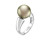 Кольцо из серебра с черной морской Таитянской жемчужиной 11,6-11,9 мм