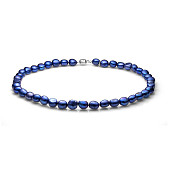 Ожерелье из синего барочного речного жемчуга. Жемчужины 11-12 мм