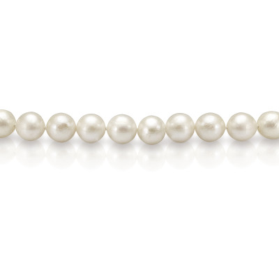 Ожерелье из белого круглого морского жемчуга Акойя (Япония). Жемчужины 7-7,5 мм