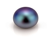 Жемчужина "пуговица" черная пресноводная 8,5-9 мм. Класс высокий