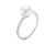 Кольцо "Дуэт" из серебра с речными жемчужинами "микс"  7-7,5 мм