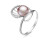 Кольцо из серебра с розовой речной жемчужиной 8,5-9 мм