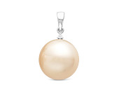 Подвеска из золота с золотистой морской Австралийской жемчужиной 13-13,5 мм