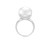 Кольцо из серебра с белой речной жемчужиной 14 мм