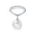 Кольцо из серебра с белой речной барочной жемчужиной 13 мм