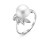 Кольцо из серебра с белой речной жемчужиной 9-9,5 мм