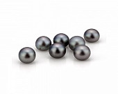 Жемчужина "пуговица" черная пресноводная 7,5-8 мм. Класс высокий