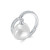 Кольцо из серебра с белой речной барочной жемчужиной 13 мм