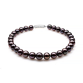 Ожерелье из 30 жемчужин из черного японского жемчуга "Эдисон". Жемчужины 13-16 мм