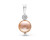 Кулон из серебра с розовой круглой речной жемчужиной 9-10 мм