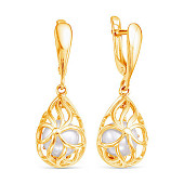 Серьги из серебра c белыми речными жемчужинами 8 мм